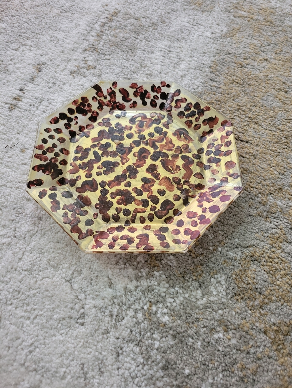 Hand Painted Glass Dish